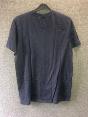 Mennace Stepped Hem Plain T-Shirt Navy Large TD014 OO 10