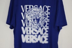Versace Mens Medium Medusa Medallion Spell Out T-Shirt H1012
