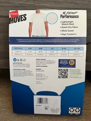 Hanes Moves 3 Pack Men WHITE X-Temp Performance Crew Neck Tee Breathable MEDIUM