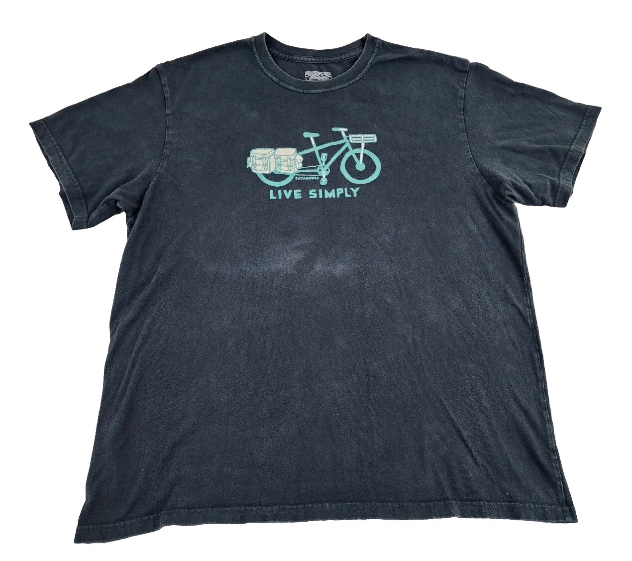 Patagonia Shirt Men Extra Large Bicycle Live Simply Cycling Bike Black Adult A52 gallery