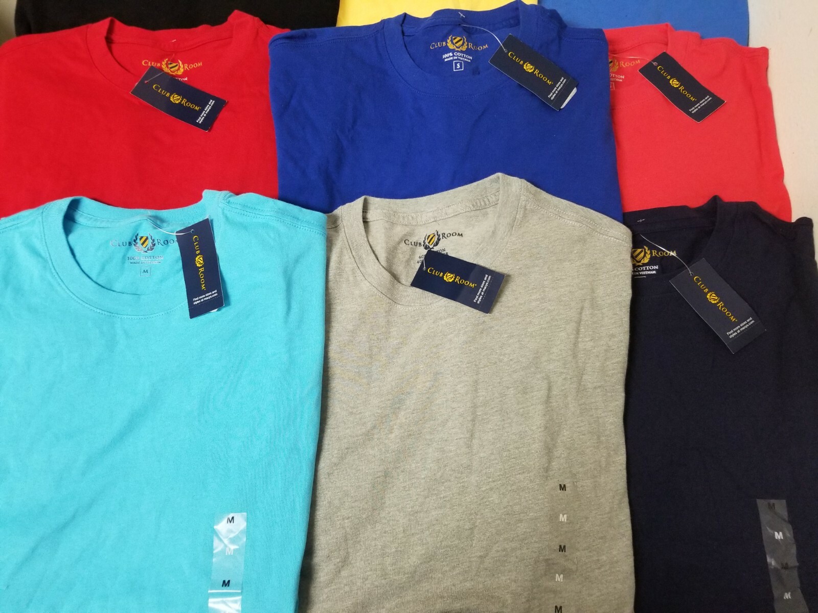 New Mens Club Room 100% Cotton Crew Neck Shirt. 9 colors to choose. Retail 19.50 gallery