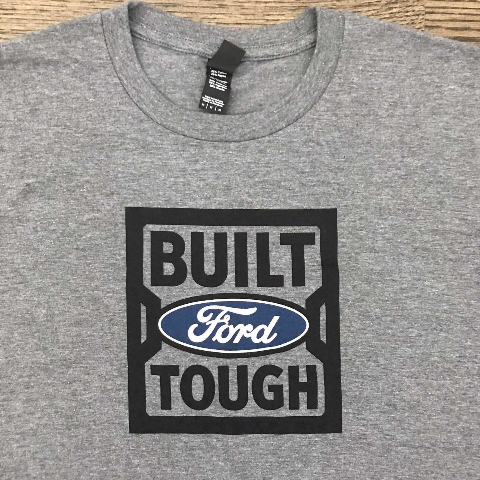 BUILT FORD TOUGH Heather Grey Size Medium T-Shirt by District Perfect Tri NEW! gallery
