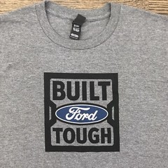 BUILT FORD TOUGH Heather Grey Size Medium T-Shirt by District Perfect Tri NEW!