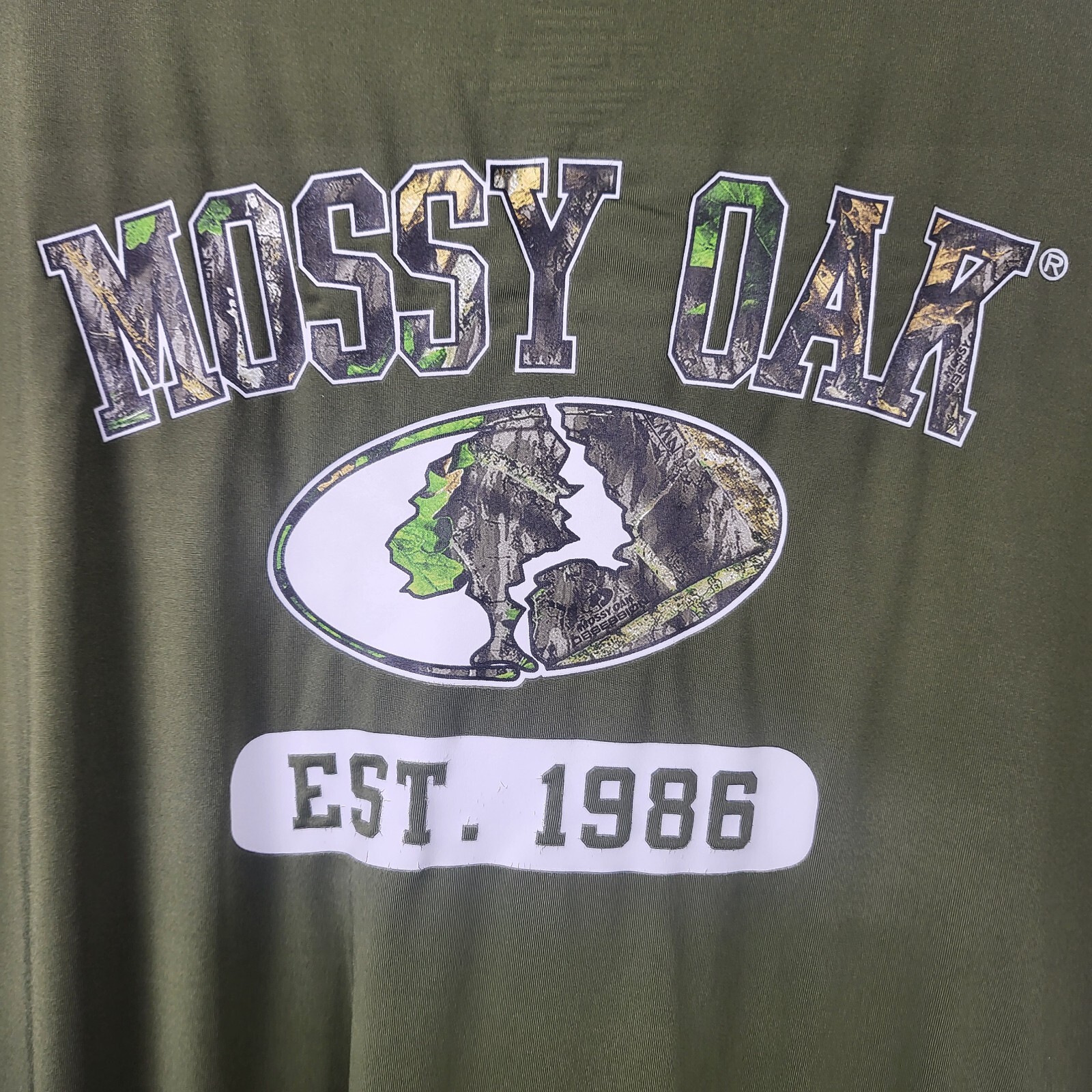Mossy Oak T-Shirt Men's Size XLarge Short Sleeve Graphic Crew Neck Green gallery