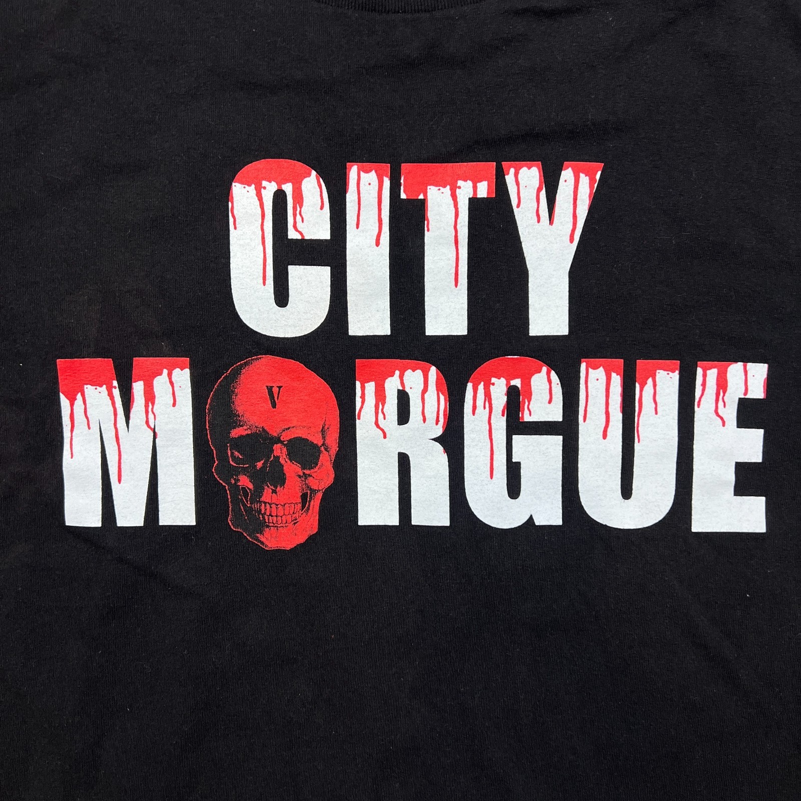 FW19 Vlone x City Morgue Dog T-Shirt Mens Medium Black Hip Hop Graphic T Shirt gallery