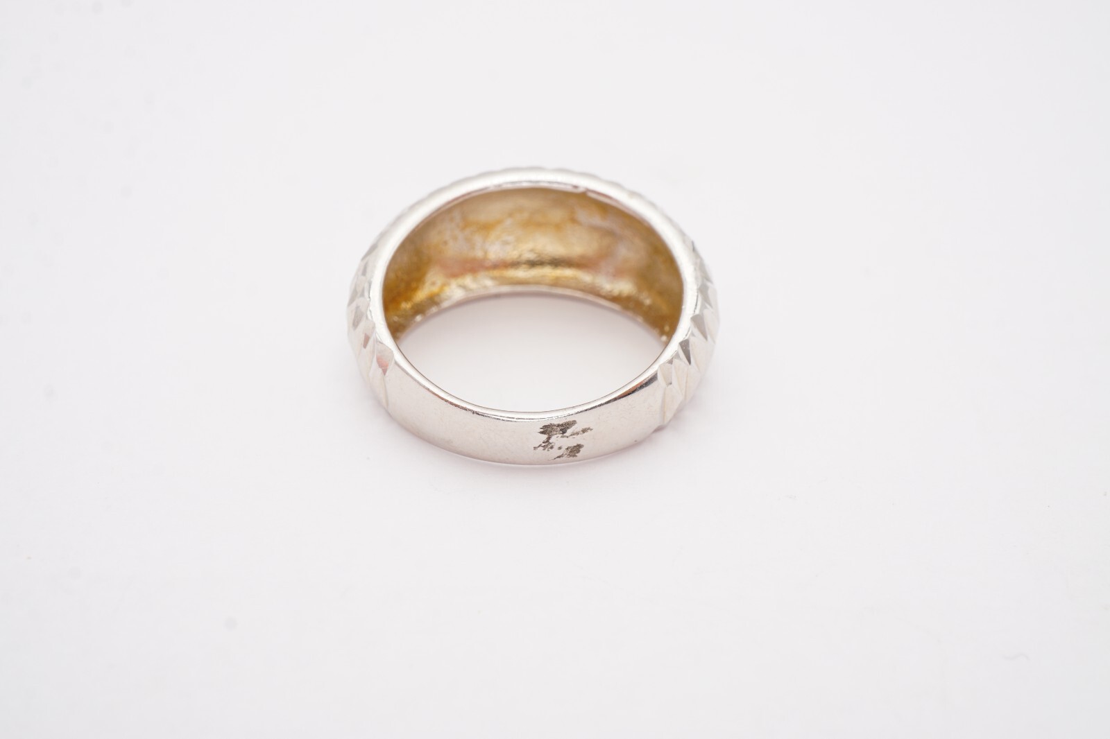 Sterling Silver 925 Ring Size 7 Textured U8