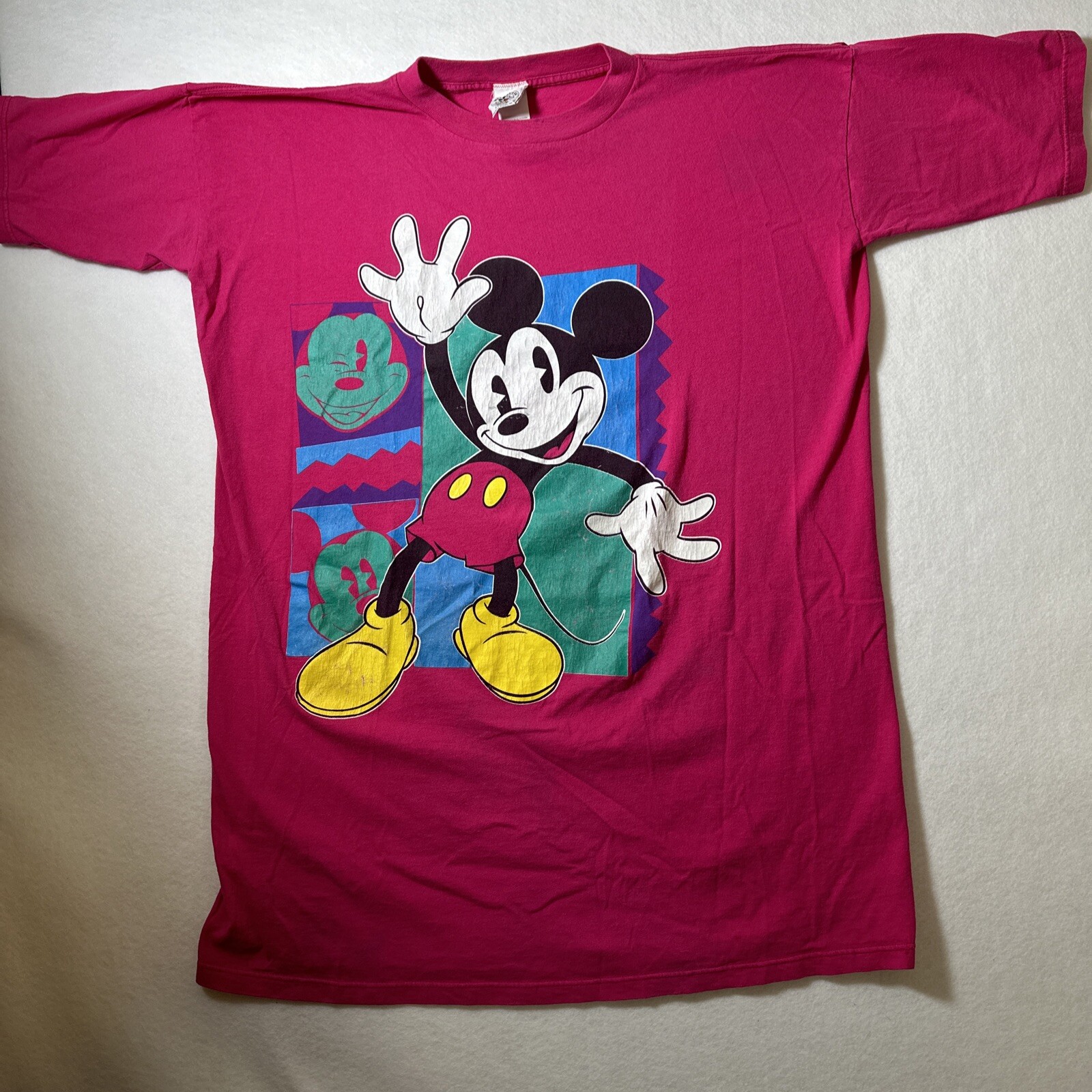 Vtg Mickey Minnie Mouse T-shirt 90s Disney Mickey and Co Adult One Size Fits All gallery
