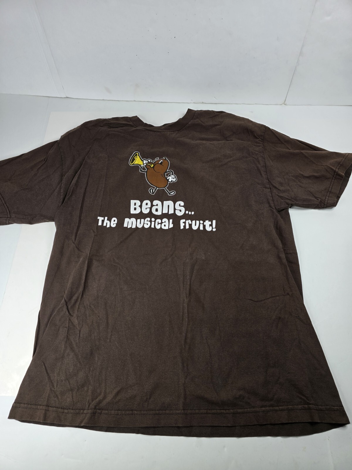 Vintage L Large 1990s Beans The Magical Fruit Graphic T-Shirt Brown Short Sleeve gallery