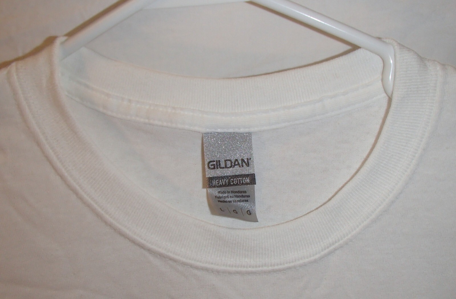 Los Angeles California White Heavy Cotton Gildan Silk-Screened T-Shirt Mens L gallery