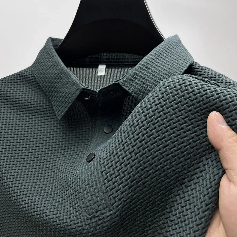 New Summer Mesh Ice Silk Short-sleeved T-shirt Men's Ice Silk Short Sleeve Shirt gallery