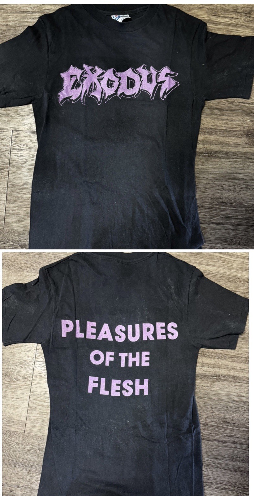 Vintage 1980s Exodus “Pleasures Of The Flesh” T-Shirt Original Single Stitch￼
