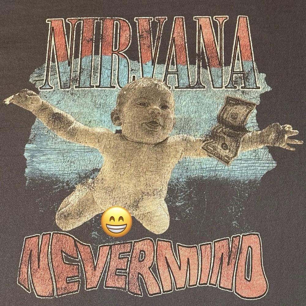 NIRVANA Nevermind Licensed Grunge Rock T-Shirt 2022. LARGE Preowned NV