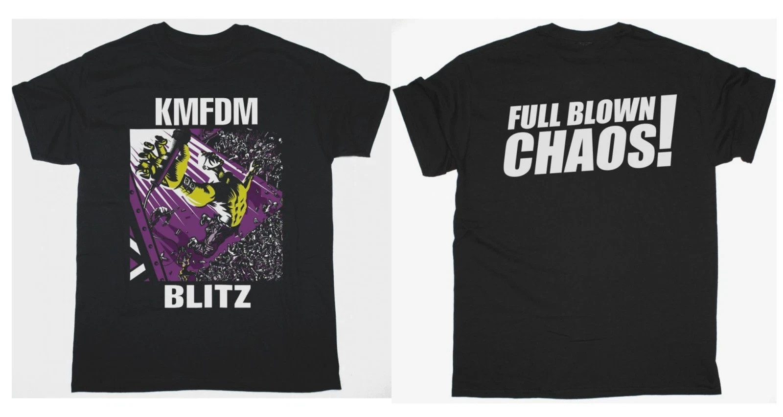 2 Sides KMFDM Band BLITZ Album S-5XL Heavy Cotton Black T Shirt HS326 gallery