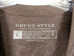 Grunt Style Men’s Large Brown No Rest For The Wicked Cotton Blend T-Shirt