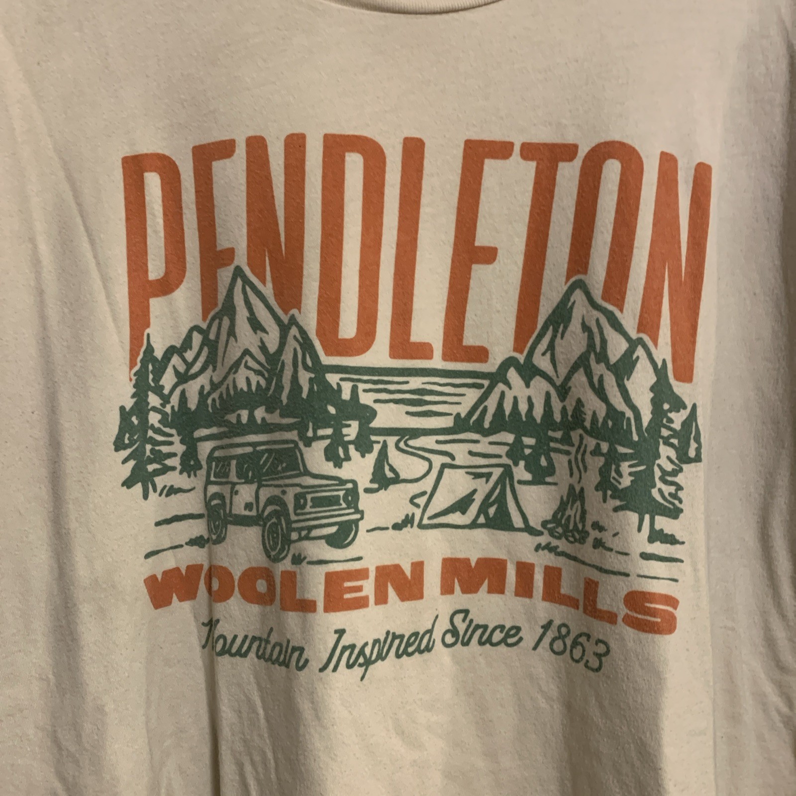 Pendleton Woolen Mills Graphic T Shirt Men’s 2XL Mountain Camping Outdoor Tee gallery