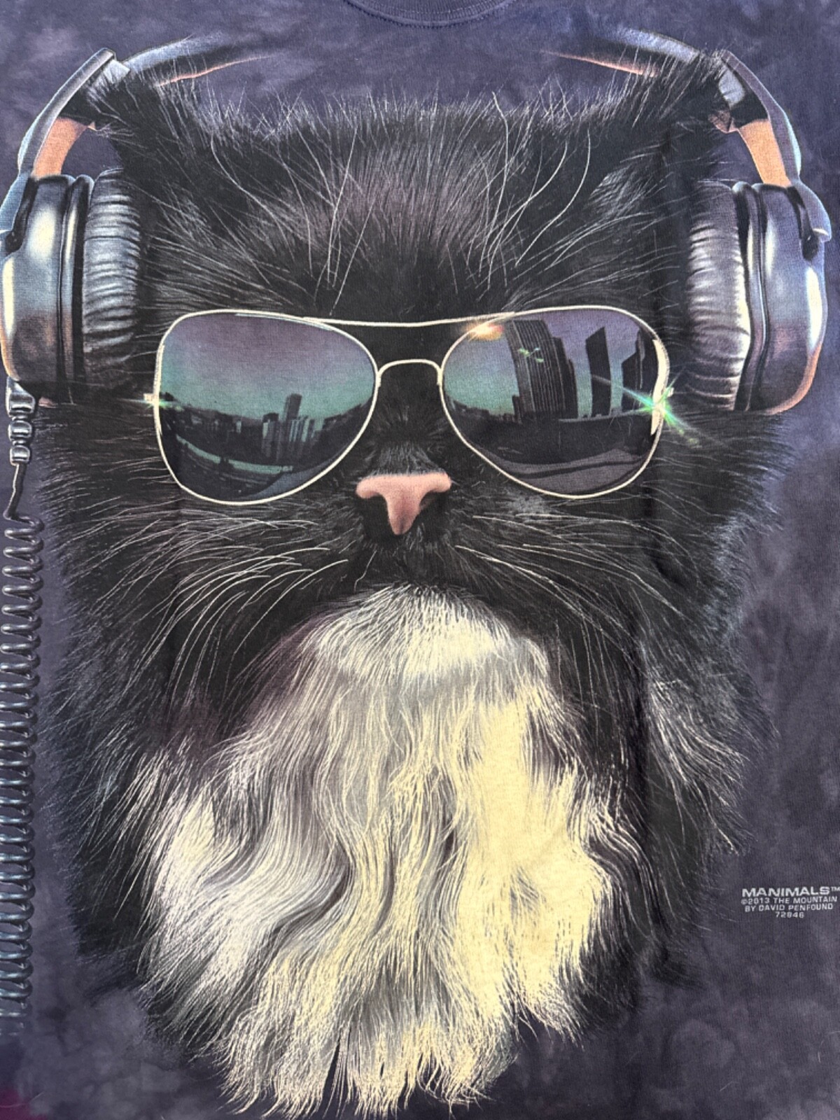 The Mountain "Disco Cat" 2013 Dead Stock Brand New Tie-Dye Shirt Mens Sizes gallery