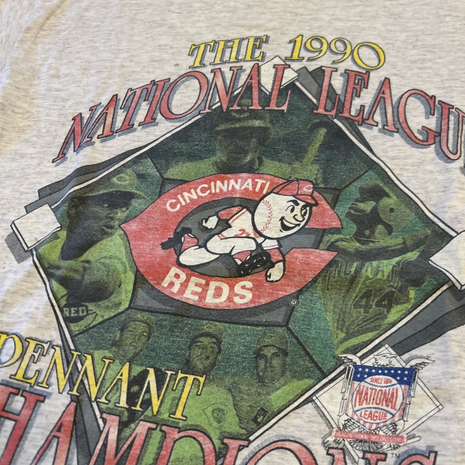 Vintage 1990 Salem Sportswear Cincinnati Reds World Champs Shirt 90s Large L gallery