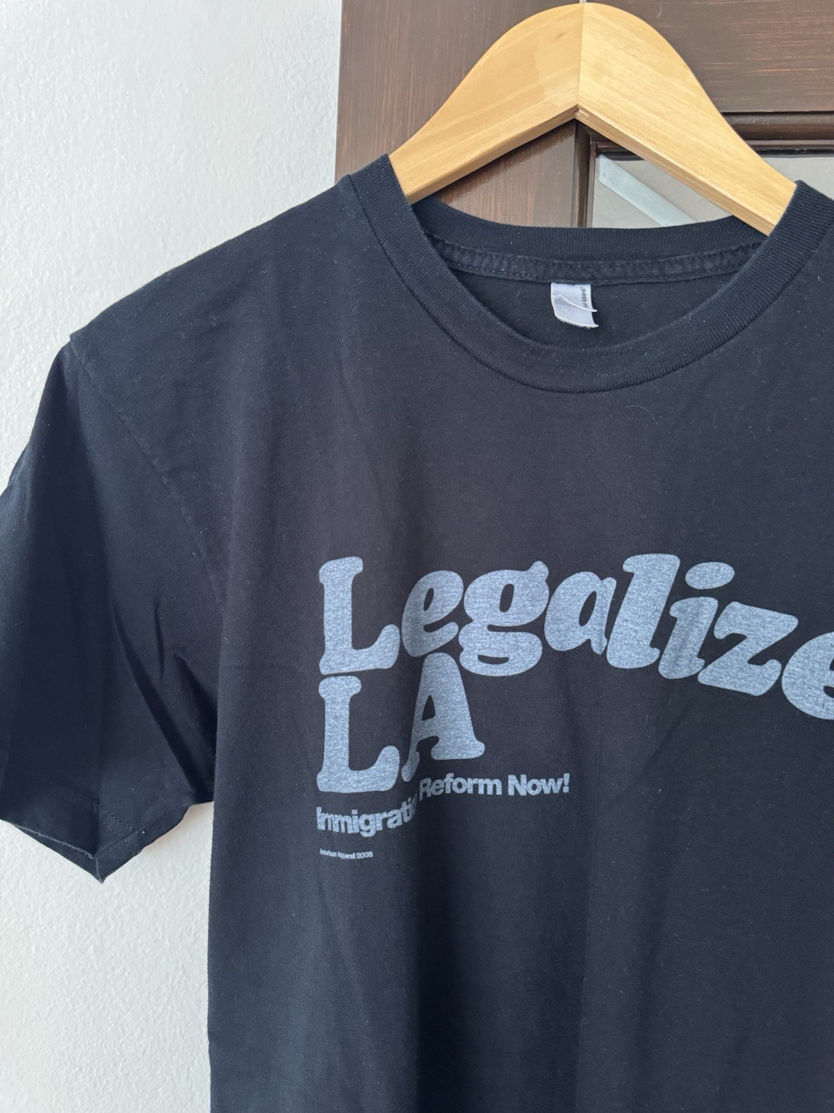 Vintage American Apparel Legalize LA Immigration Protest Black T-Shirt Size M gallery
