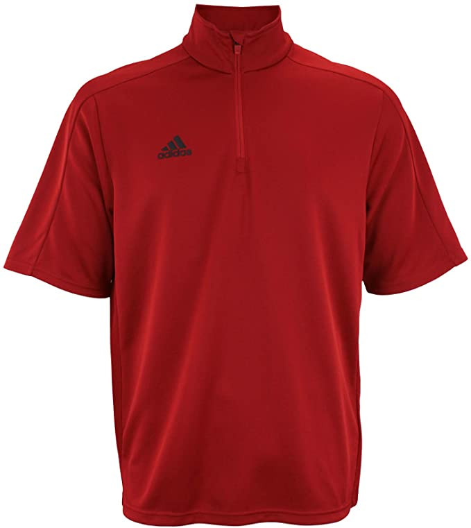 adidas Game Built Short Sleeve QuarterZip Top Men’s Multisport, Power Red S