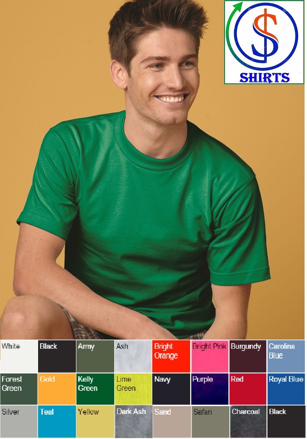 Bayside – USA-Made Short Sleeve T-Shirt – 5100 100% cotton S-5XL