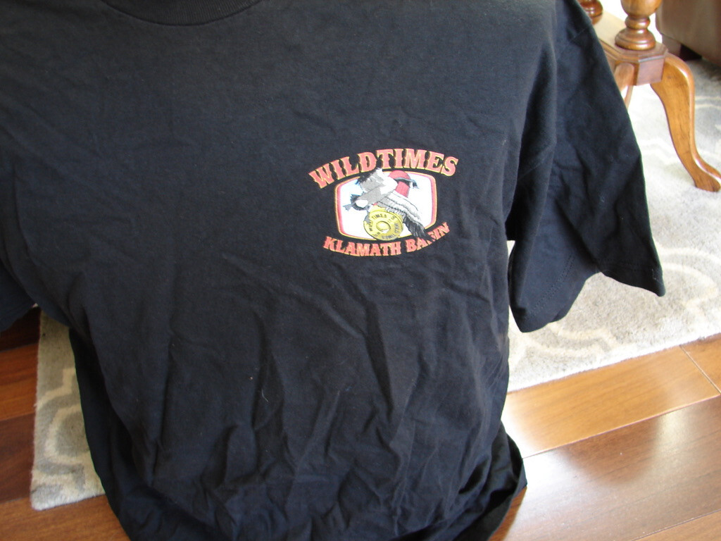 Wildtimes Klamath Basin Vintage T Shirt Oregon Duck Eagle Birds Size XL Black gallery