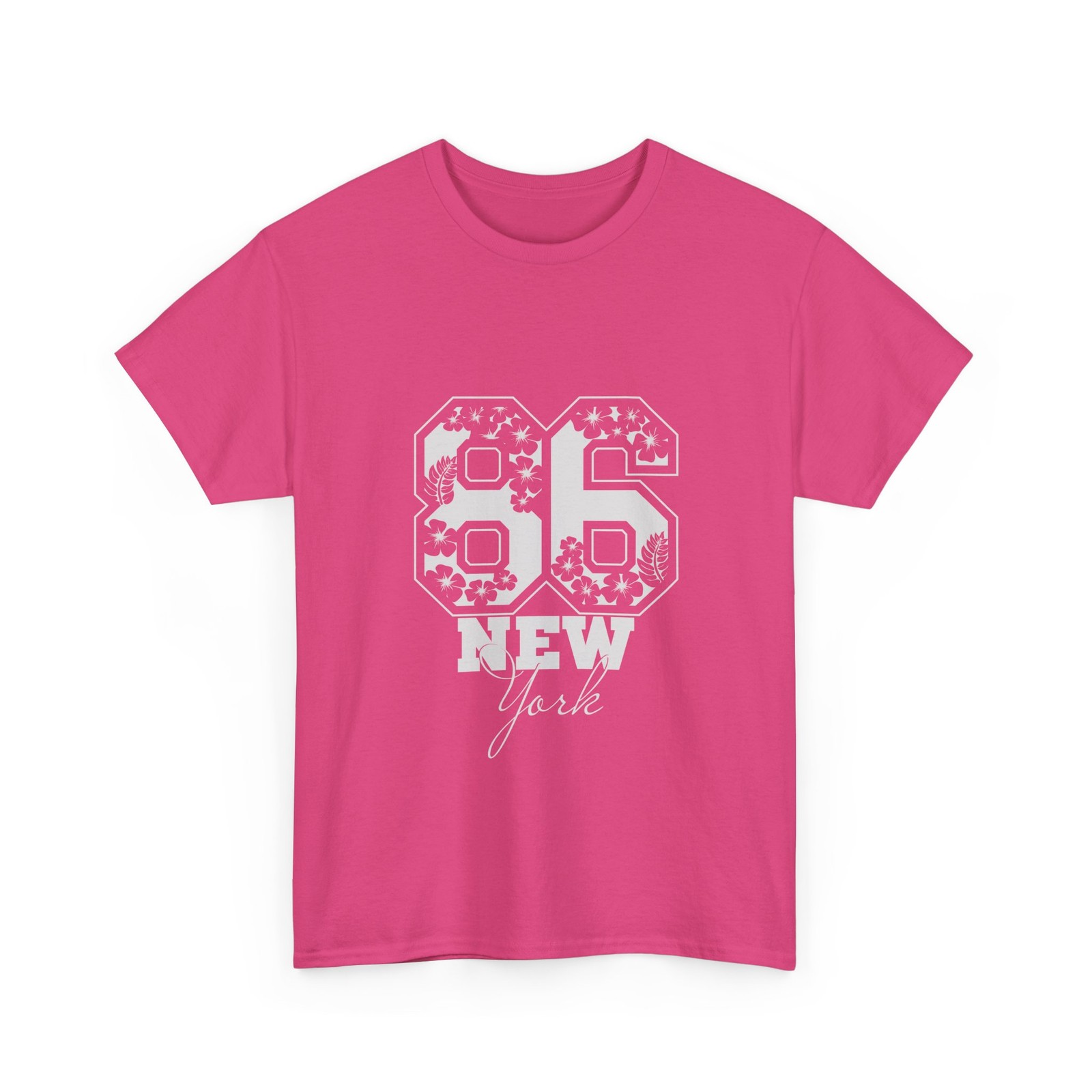 Women’s 86 New York Tee | Floral Number Graphic T-Shirt, Fashion, Fun Wear, Tee