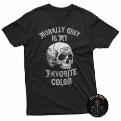 Morally Grey Is My Favorite Color Bookish Skull T-Shirt