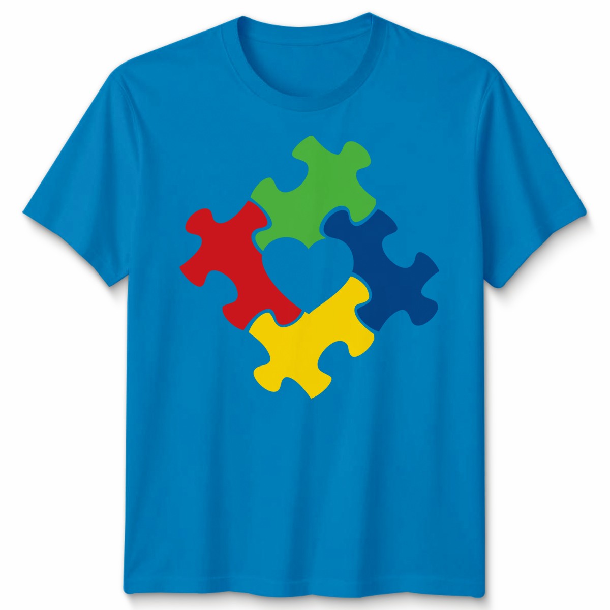Colorful Abstract Puzzle Piece Support Unisex Tshirt Neurodiversity Support gallery