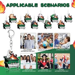 Dumpster Fire Response Team Gift 50 PCS, Emotional Support Acrylic Keychain Vet