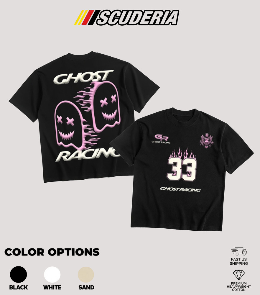 Scuderia Ghost Racing 33 Ghost Logo Oversized T-Shirt Black