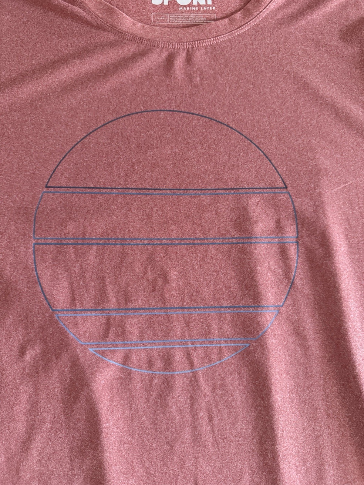 Marine Layer Shirt Mens XL Withered Rose Weekend Sport Graphic Performance Tee gallery