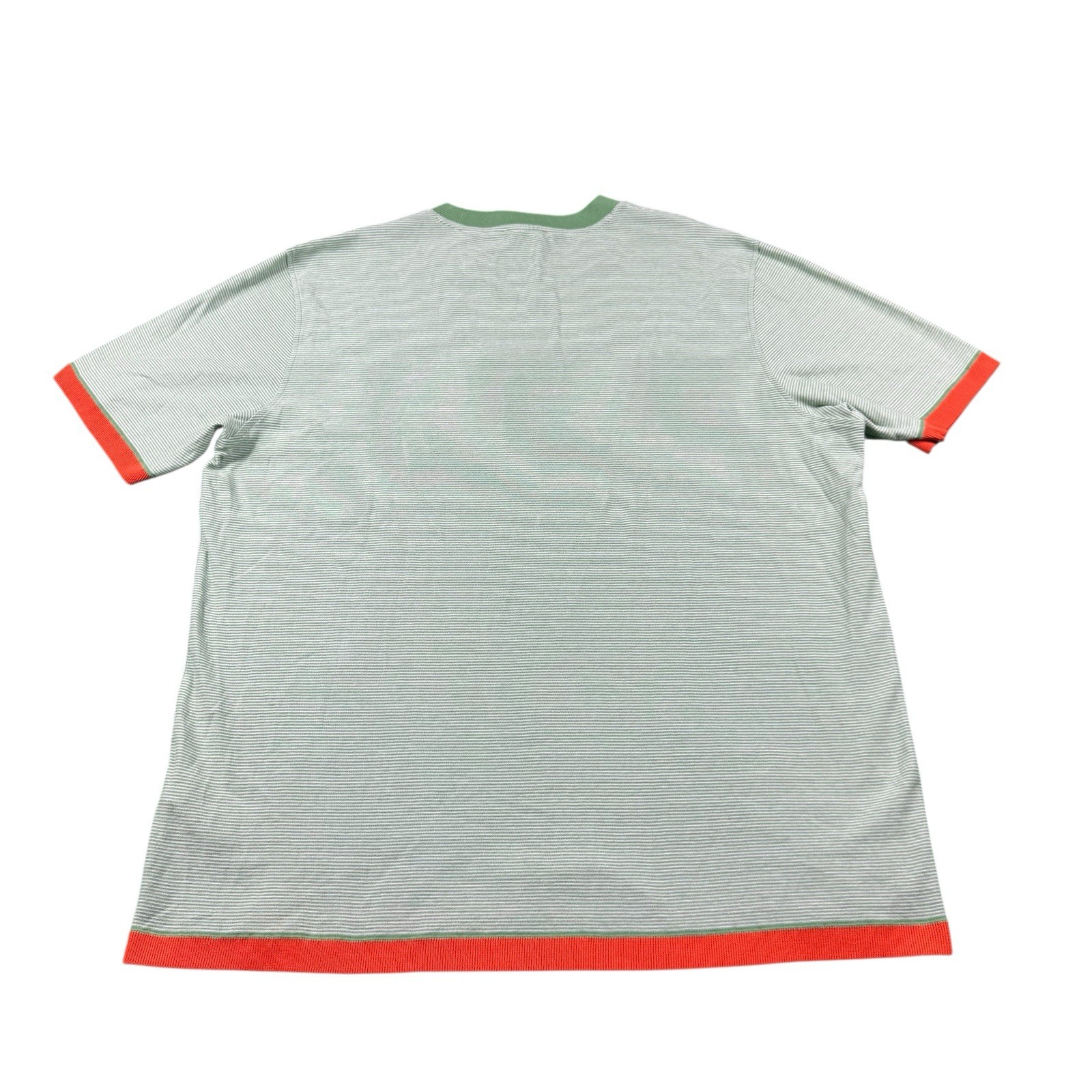 Ted Baker London Green Stripe Orange Tipped Cotton T Shirt Size 6 NWT gallery