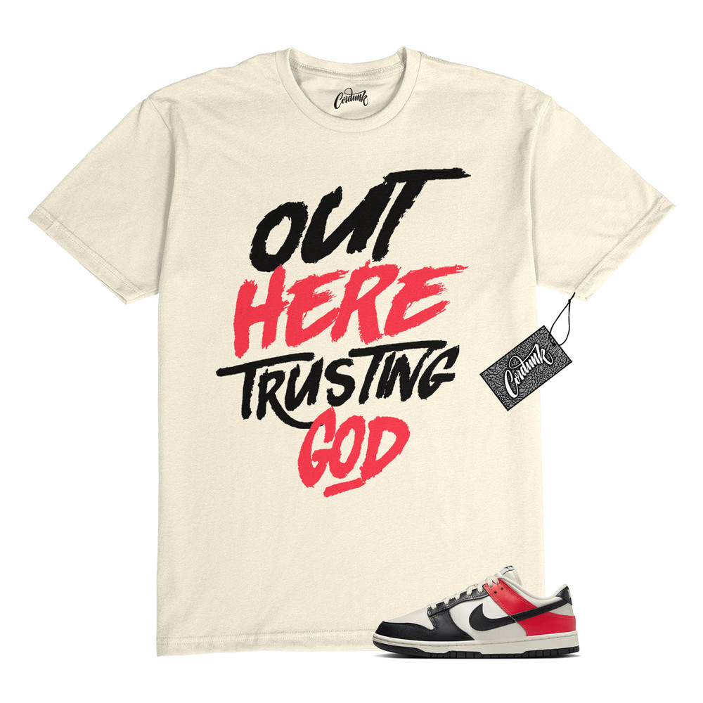 Dunk Bright Crimson Black Toe Pale Ivory Low T Shirt to Match TG