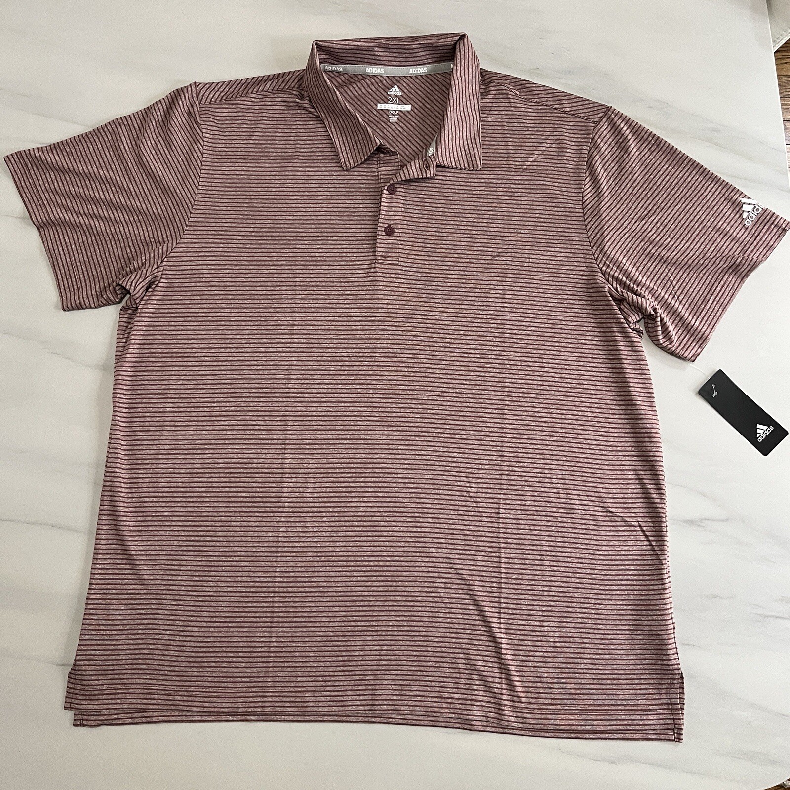 Adidas Golf Polo Feeder Striped Short Sleeve New ADVS20R778 Men’s Size XXL gallery