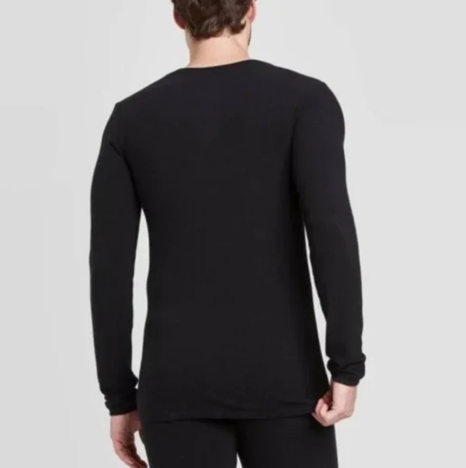 Goodfellow & Co Men's S 34/36 Black Premium Ultra Soft Thermal Long Sleeve Shirt gallery