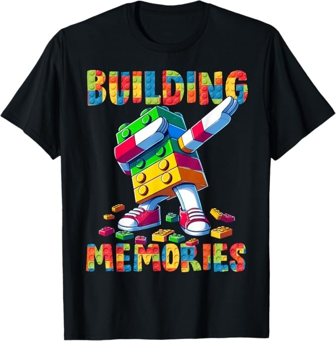 Building Memories Master Builder Building Bricks Blocks Dab T-Shirt
