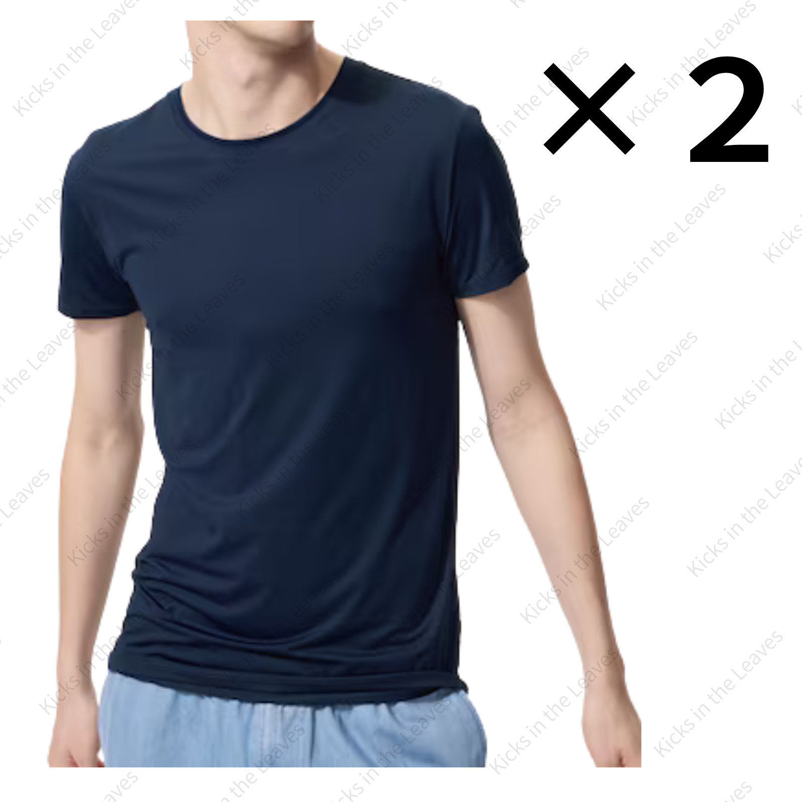 [2PCS SAME COLOR] UNIQLO AIRism Crew Neck T-shirt XS-4XL Men 482519 Japan NWT gallery