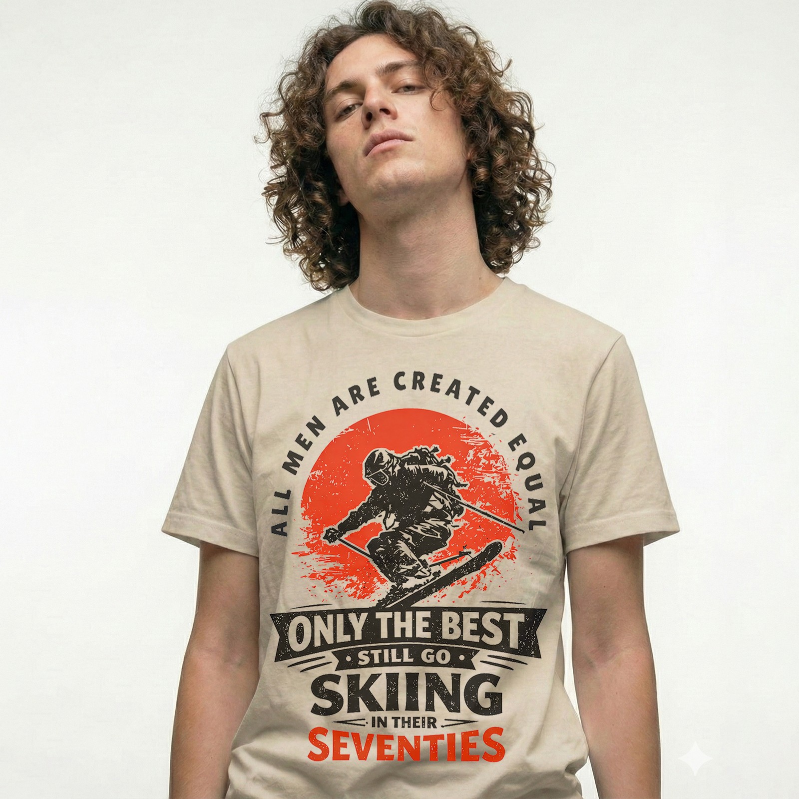 Skiing In Their Seventies T-Shirtth Birthday Gift For Dad Grandpa Skier gallery