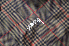 2019 STUSSY ~PLAID~ COACH JACKET L work/tour/world/cdg/intl/oxford/logo/cruize