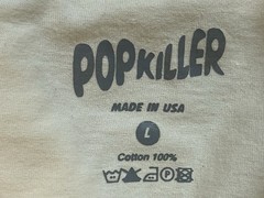POPKILLER, SCI FI GIRL KOI SAMURAI, Classic Tee, Very Pale Yellow, NWOT