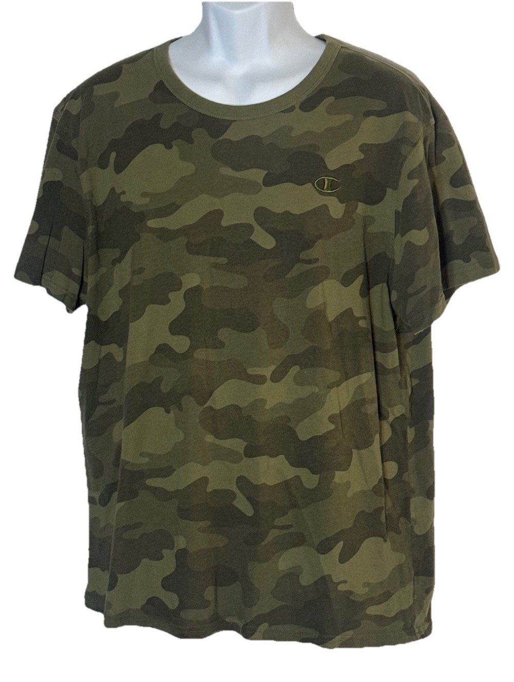 Champion Camo T Shirt Men’s XL Green Military Short Sleeve Logo Cotton Tee gallery