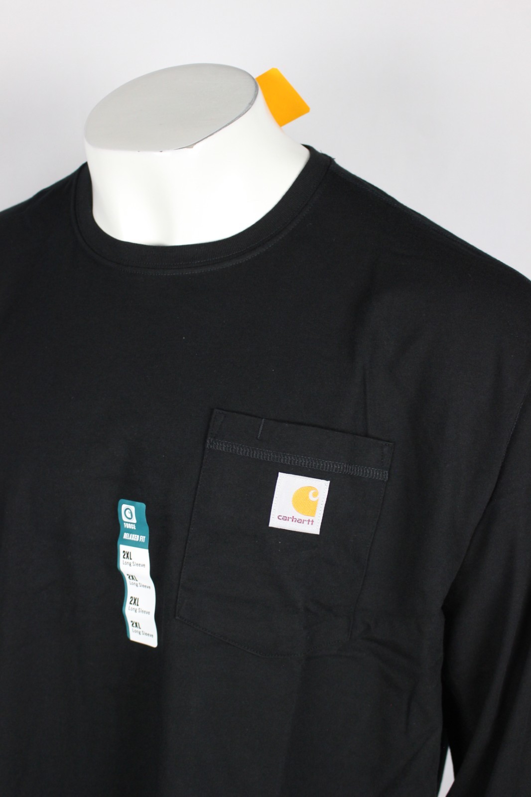 Carhartt Men's Force Relaxed Midweight Long Sleeve Pocket T Shirt 2XL Black gallery