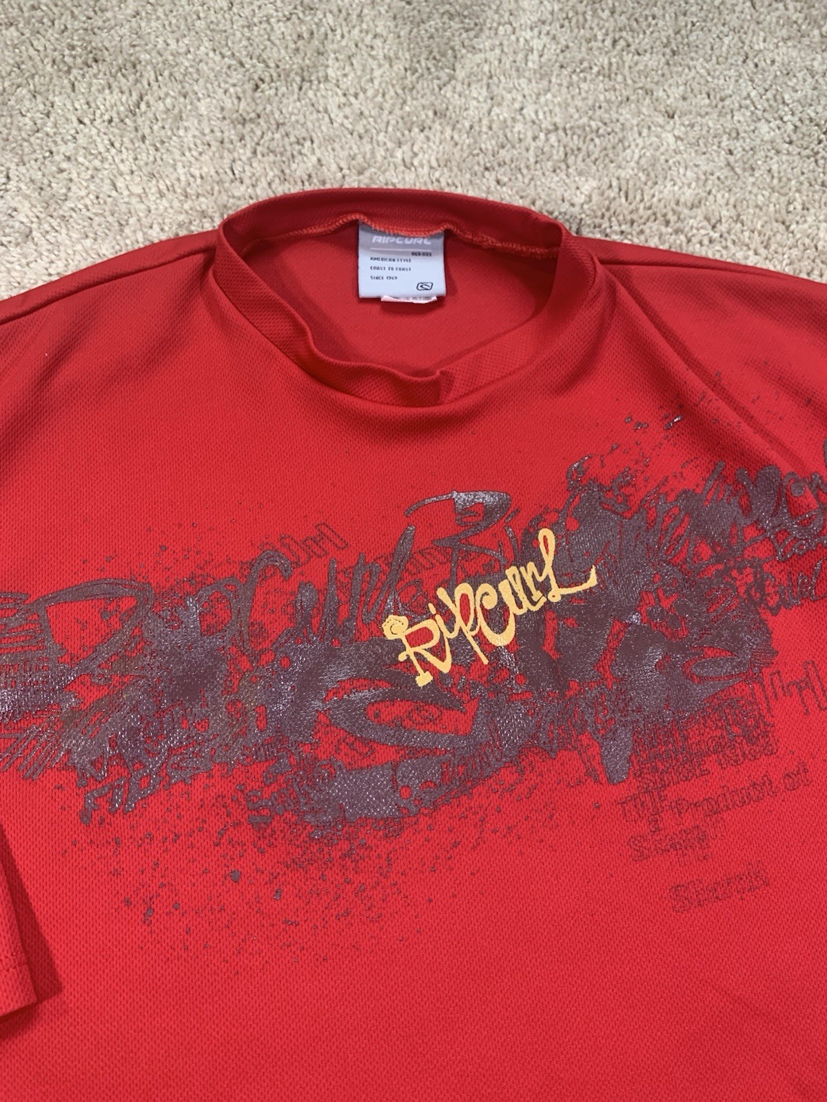 Vintage Rip curl Shirt Surfing Nylon Spandex Stretch Y2K Mens Large gallery