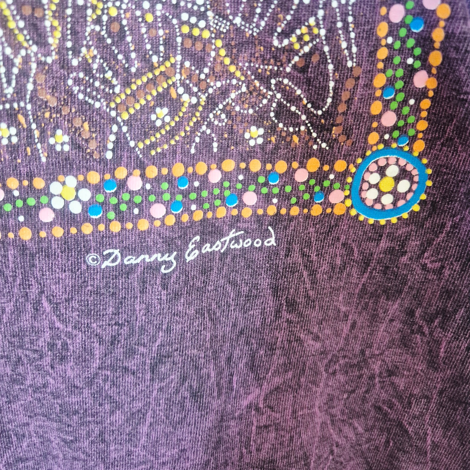 Vintage Gooses Aboriginal Art Animal Australia T-Shirt Cotton Acid-Purple Sz.M gallery
