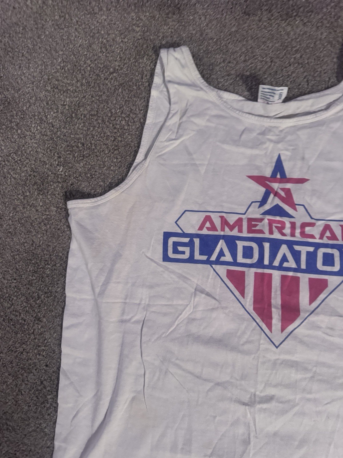 Vintage 90s American Gladiators Tank Top TeeJays XL USA Graphic Shirt Softee gallery