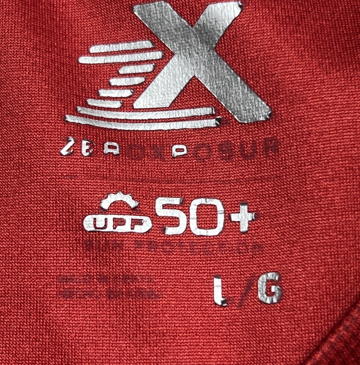 Zeroxposur Shirt Mens Large Red Sun Protection UPF 50+ Pullover Polyester SS gallery