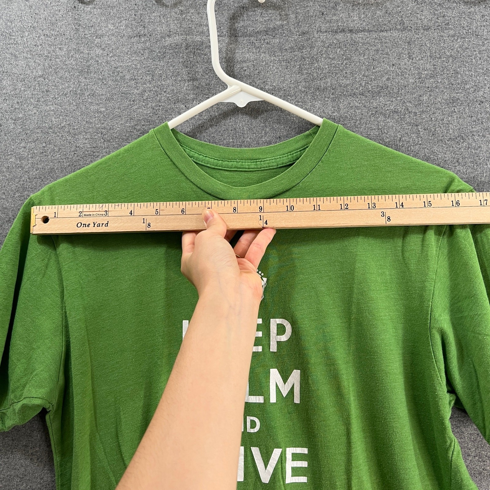 Chive Shirt Adult Small Green Color Outdoor Casual T Shirt Mens gallery