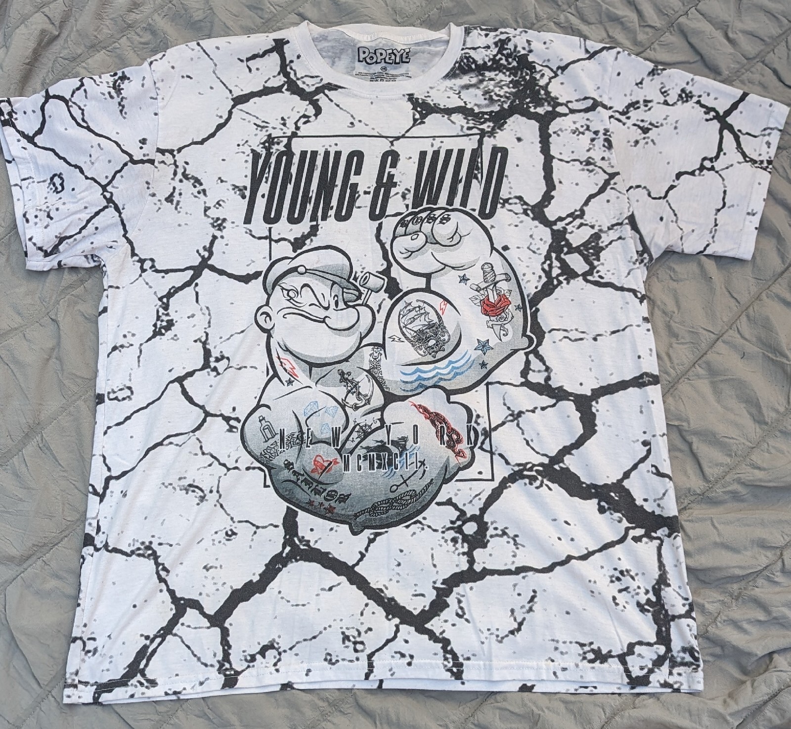 Popeye - Young & Wild T Shirt - AOP - Size 2XL gallery