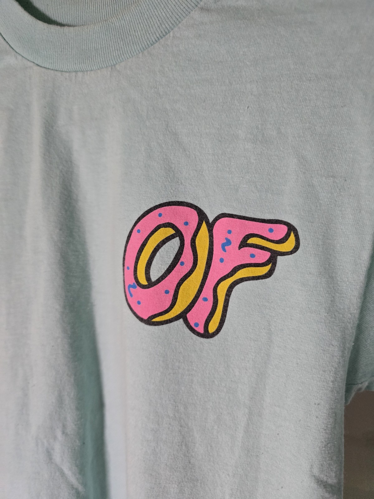 Odd Future Mint Green Donut Logo T-Shirt Adult Small Tyler The Creator Skate T gallery
