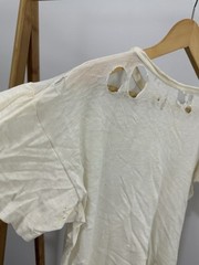 VTG 50s Zombie Super Thrashed Distressed Worn Boxy Cropped Soft Thin T-Shirt M